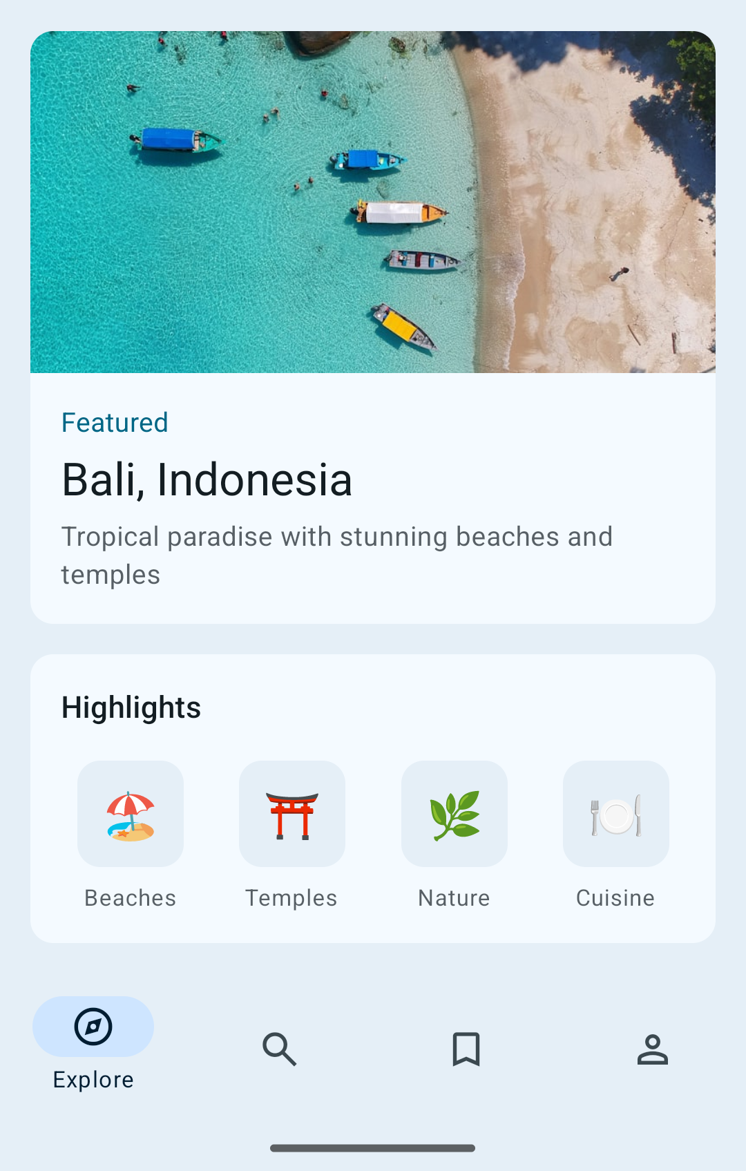 Material light theme screenshot 2